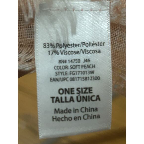 Soft Peach Polka Dot Scarf - Picture 3 of 3